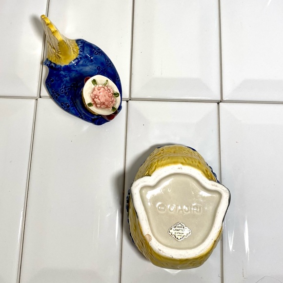 Vintage Otagiri Rooster Figurine Cookie Jar Bowl - Picture 7 of 13